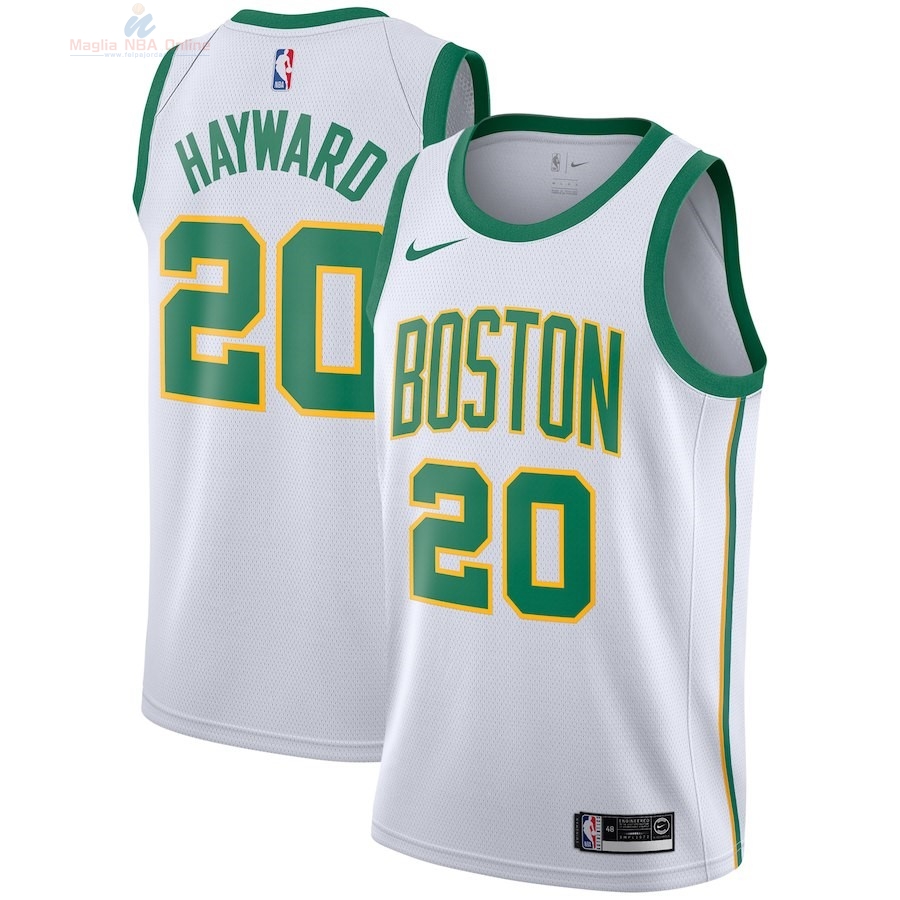 Acquista Maglia NBA Nike Boston Celtics #20 Gordon Hayward Nike Bianco Città 2018-19