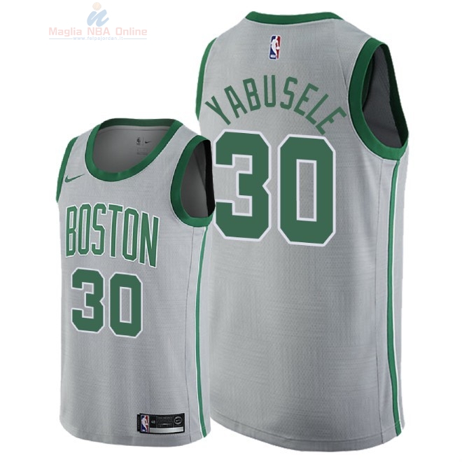 Acquista Maglia NBA Nike Boston Celtics #30 Guerschon Yabusele Nike Grigio Città 2018-19