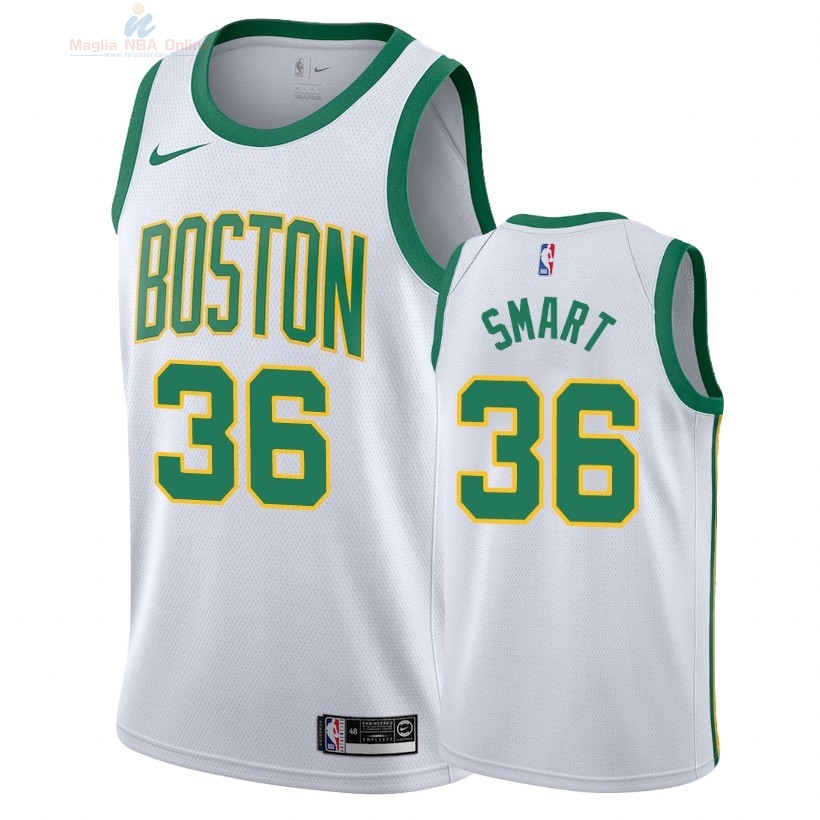 Acquista Maglia NBA Nike Boston Celtics #36 Marcus Smart Nike Bianco Città 2018-19
