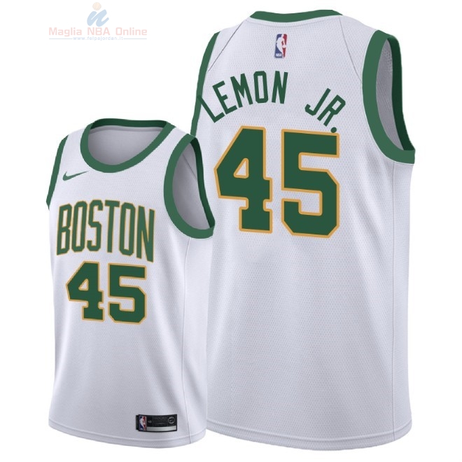 Acquista Maglia NBA Nike Boston Celtics #45 Walter Lemon Jr Nike Bianco Città 2018-19
