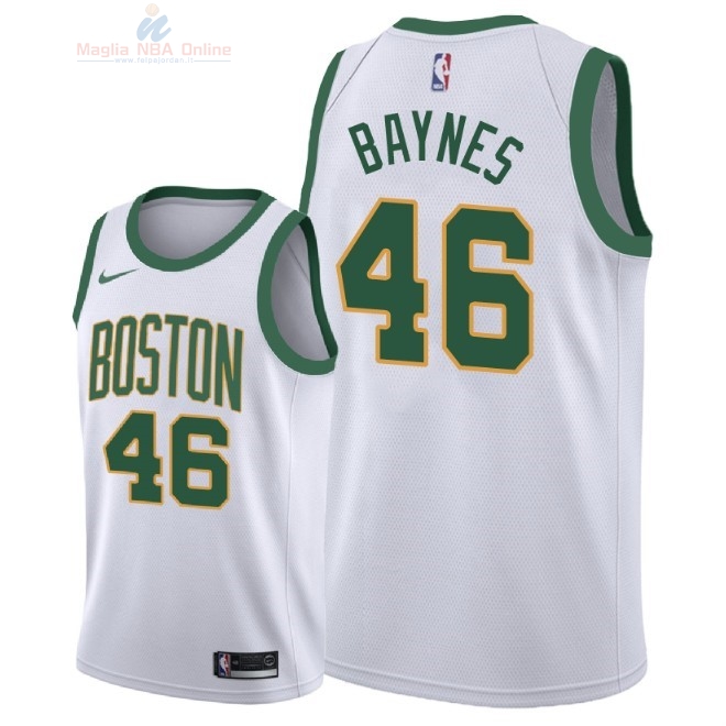 Acquista Maglia NBA Nike Boston Celtics #46 Aron Baynes Nike Bianco Città 2018-19
