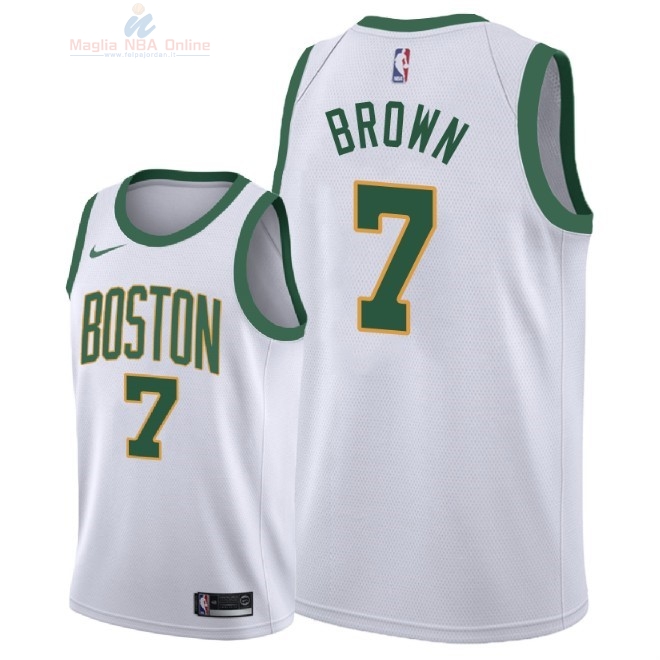 Acquista Maglia NBA Nike Boston Celtics #7 Jaylen Brown Nike Bianco Città 2018-19