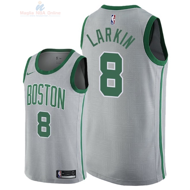 Acquista Maglia NBA Nike Boston Celtics #8 Shane Larkin Nike Grigio Città 2018