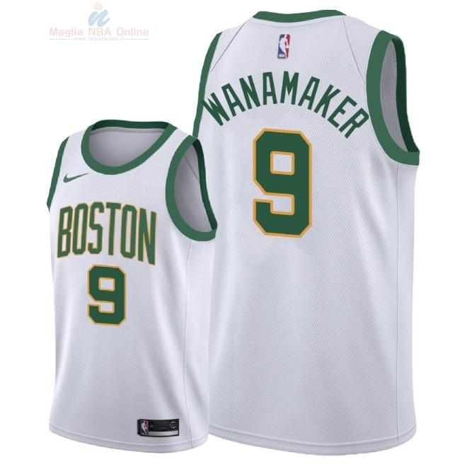 Acquista Maglia NBA Nike Boston Celtics #9 Bradley Wanamaker Nike Bianco Città 2018-19