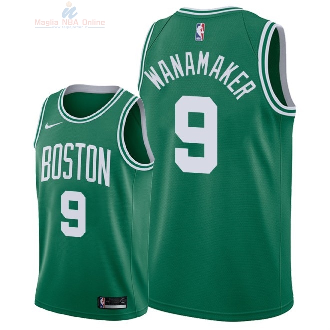 Acquista Maglia NBA Nike Boston Celtics #9 Bradley Wanamaker Verde Icon 2018