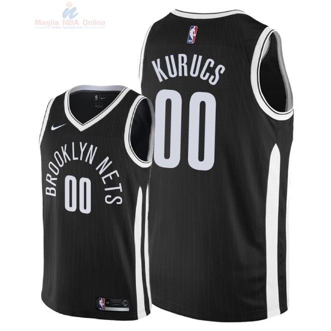 Acquista Maglia NBA Nike Brooklyn Nets #0 Rodions Kurucs Nike Nero Città 2018