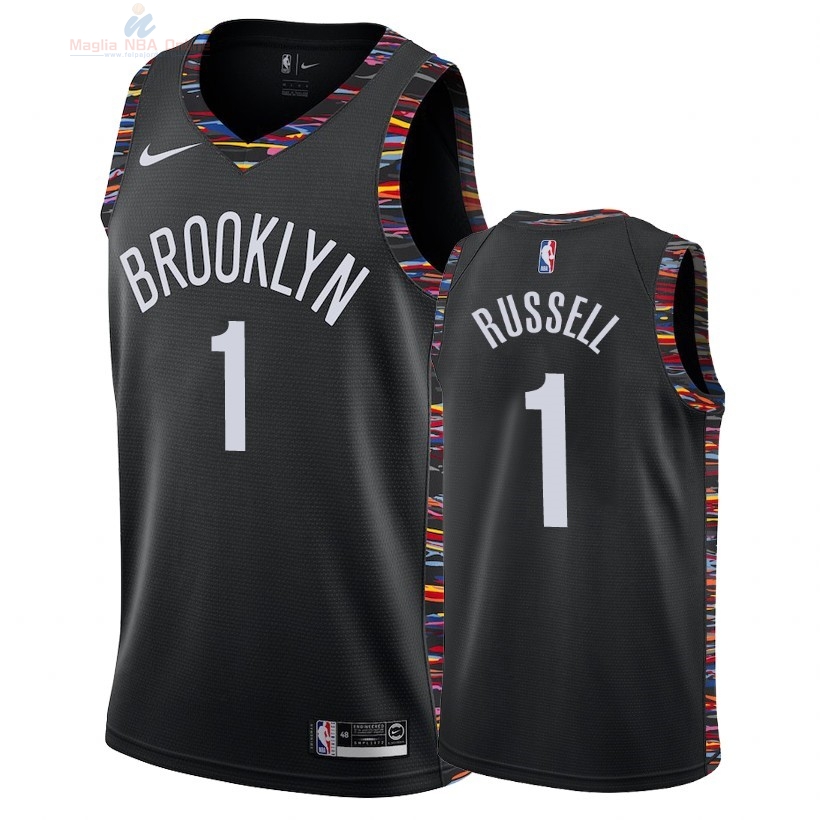 Acquista Maglia NBA Nike Brooklyn Nets #1 D'Angelo Russell Nike Nero Città 2018-19