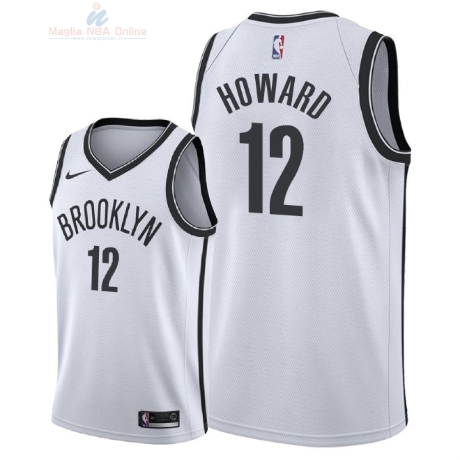 Acquista Maglia NBA Nike Brooklyn Nets #12 Dwight Howard Bianco Association 2018-19