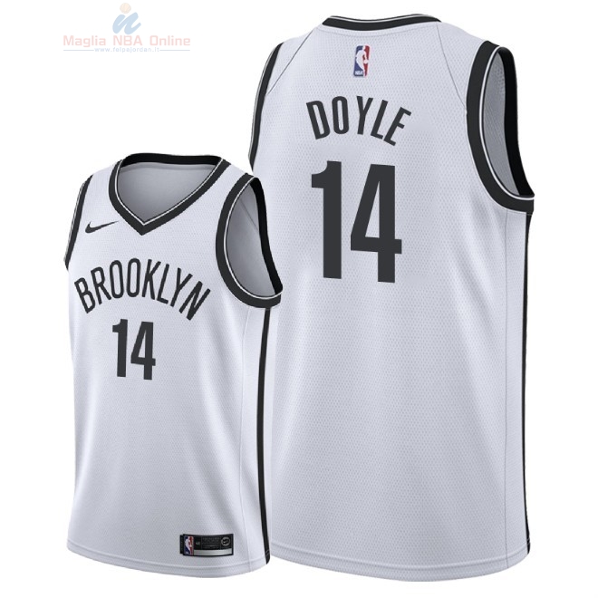 Acquista Maglia NBA Nike Brooklyn Nets #14 Milton Doyle Bianco Association 2018