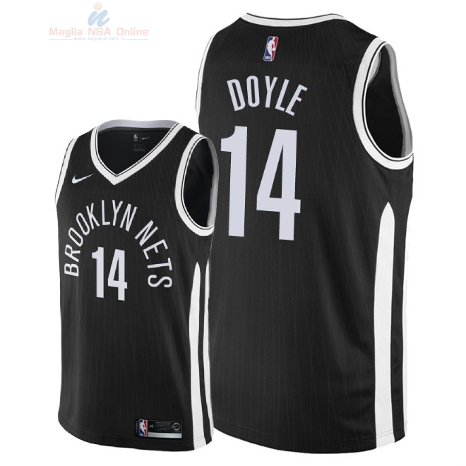 Acquista Maglia NBA Nike Brooklyn Nets #14 Milton Doyle Nike Nero Città 2018