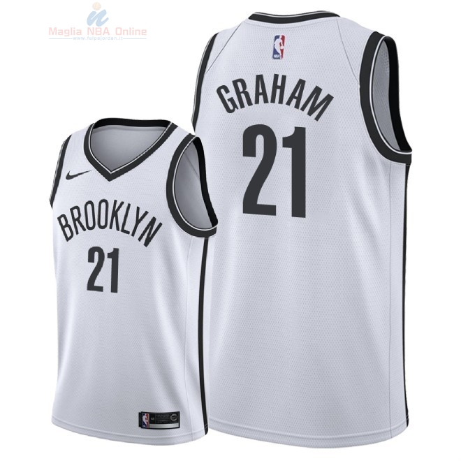 Acquista Maglia NBA Nike Brooklyn Nets #21 Treveon Graham Bianco Association 2018