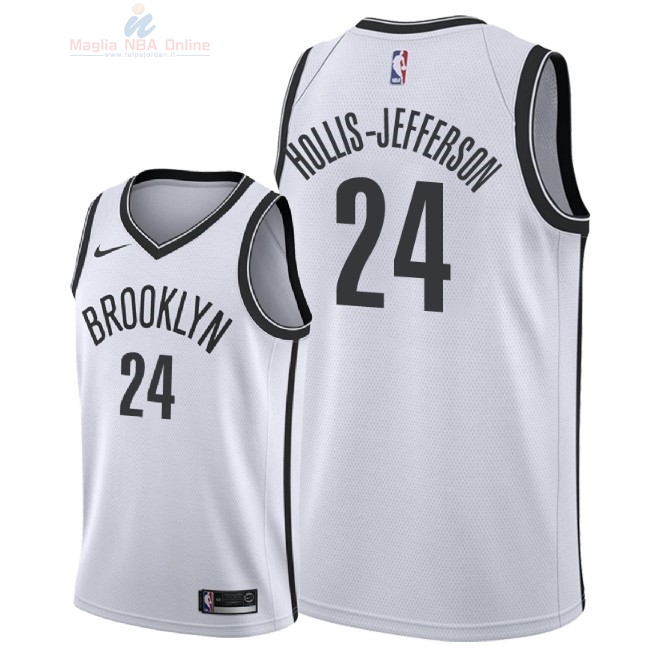 Acquista Maglia NBA Nike Brooklyn Nets #24 Rondae Hollis Jefferson Bianco Association 2018