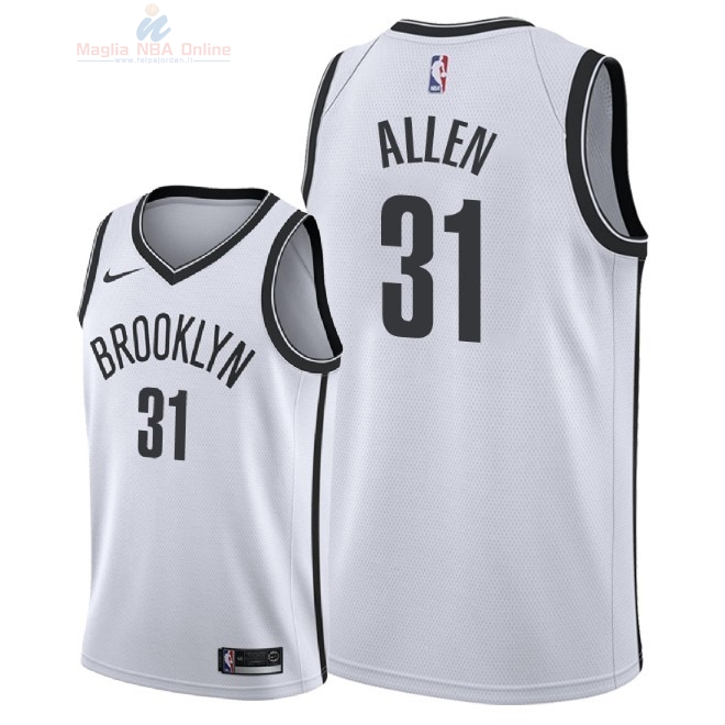 Acquista Maglia NBA Nike Brooklyn Nets #31 Jarrett Allen Bianco Association 2018