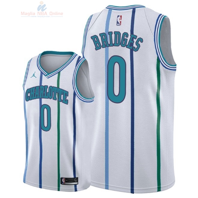 Acquista Maglia NBA Nike Charlotte Hornets #0 Miles Bridges Retro Bianco 2018