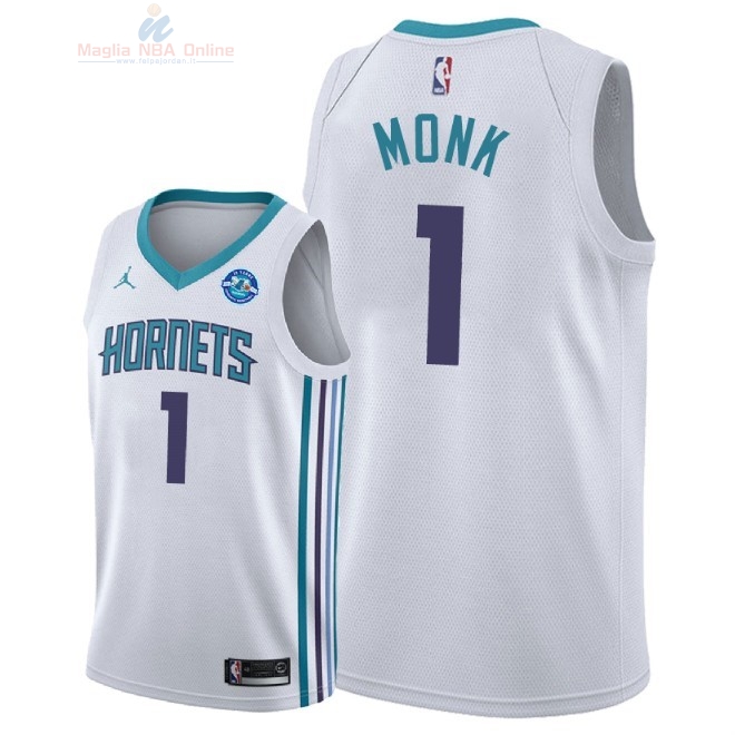 Acquista Maglia NBA Nike Charlotte Hornets #1 Malik Monk Bianco 2018