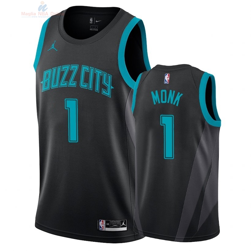 Acquista Maglia NBA Nike Charlotte Hornets #1 Malik Monk Nike Nero Città 2018-19