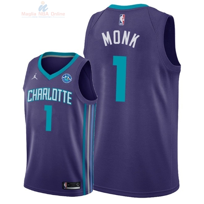 Acquista Maglia NBA Nike Charlotte Hornets #1 Malik Monk Porpora Statement 30 Anniversaire 2018-19