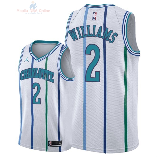 Acquista Maglia NBA Nike Charlotte Hornets #2 Marvin Williams Retro Bianco 2018