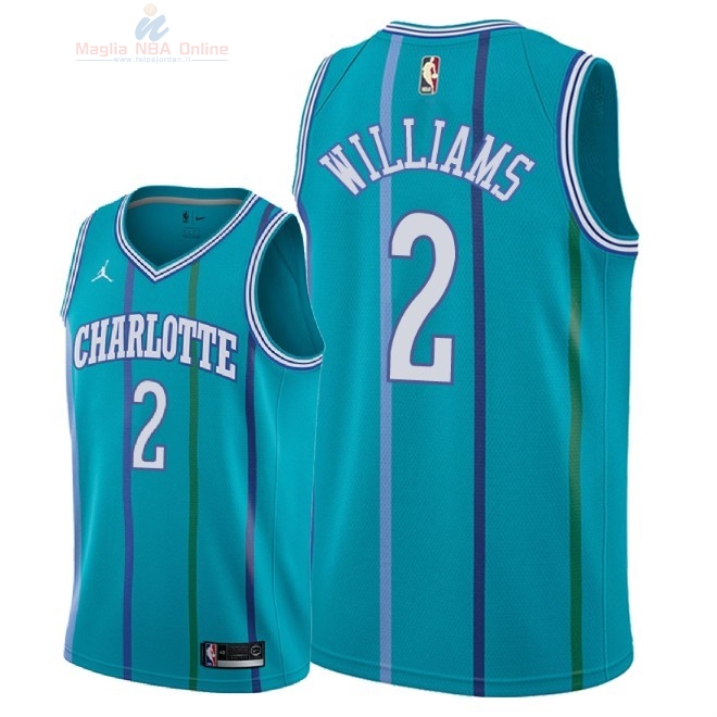 Acquista Maglia NBA Nike Charlotte Hornets #2 Marvin Williams Retro Verde 2018