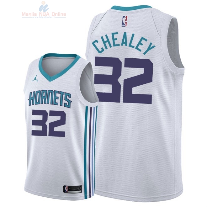 Acquista Maglia NBA Nike Charlotte Hornets #32 Joe Chealey Bianco Association 2018-19