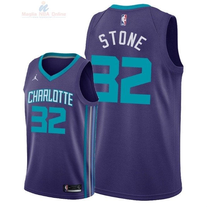 Acquista Maglia NBA Nike Charlotte Hornets #32 Julyan Stone Porpora Statement 2018