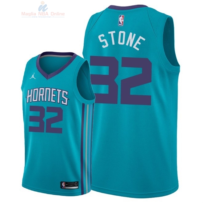 Acquista Maglia NBA Nike Charlotte Hornets #32 Julyan Stone Verde Icon 2018