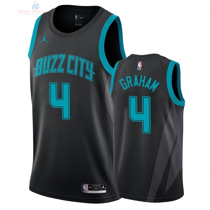 Acquista Maglia NBA Nike Charlotte Hornets #4 Devonte Graham Nike Nero Città 2018-19