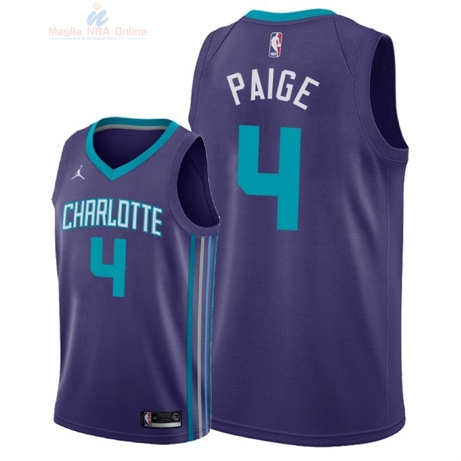 Acquista Maglia NBA Nike Charlotte Hornets #4 Marcus Paige Porpora Statement 2018