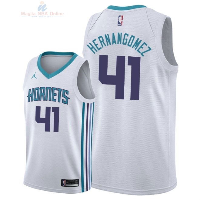 Acquista Maglia NBA Nike Charlotte Hornets #41 Willy Hernangomez Bianco Association 2018