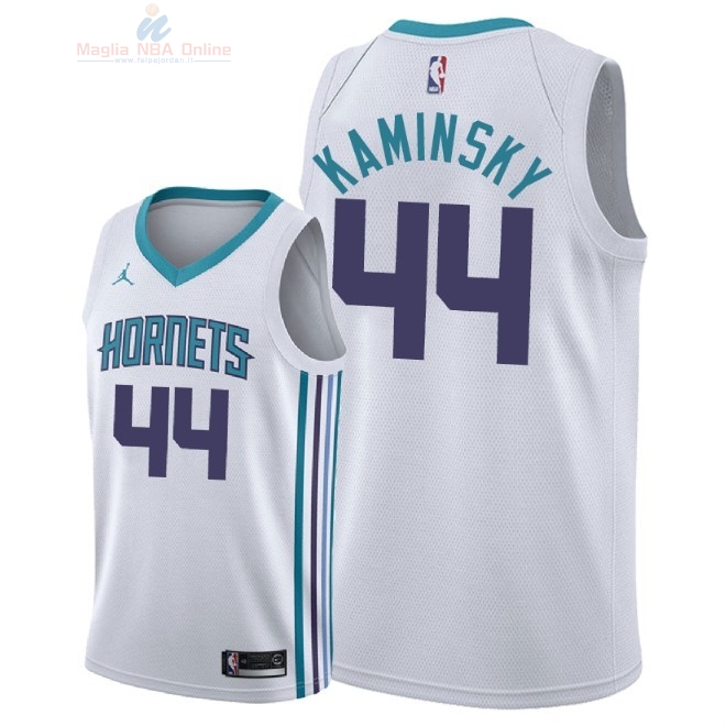 Acquista Maglia NBA Nike Charlotte Hornets #44 Frank Kaminsky Bianco Association 2018