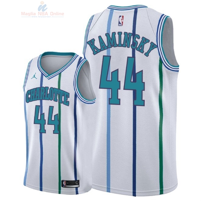 Acquista Maglia NBA Nike Charlotte Hornets #44 Frank Kaminsky Retro Bianco 2018-19