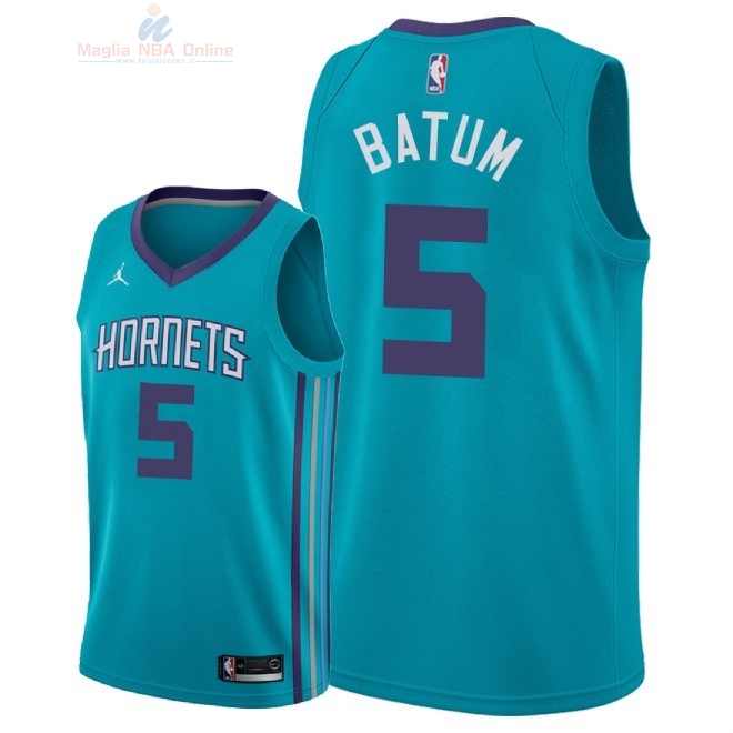 Acquista Maglia NBA Nike Charlotte Hornets #5 Nicolas Batum Verde Icon 2018