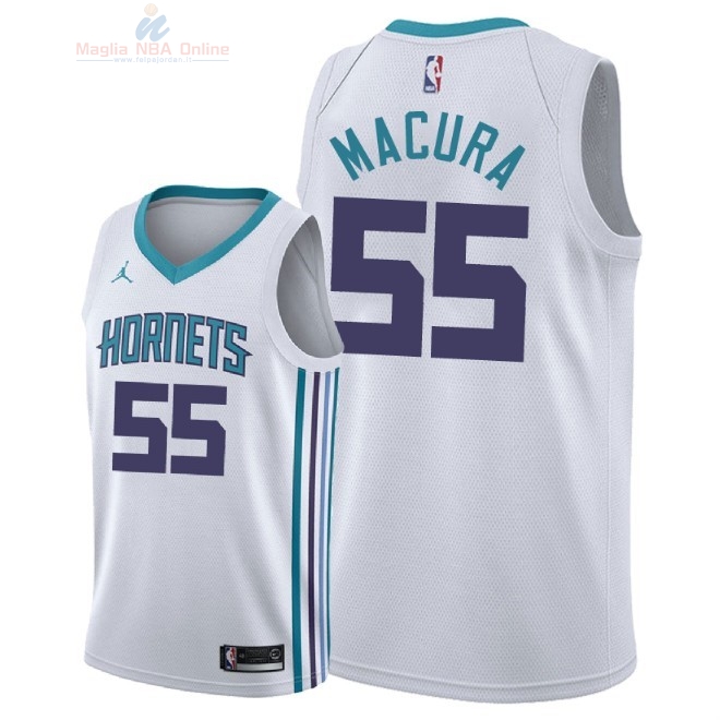 Acquista Maglia NBA Nike Charlotte Hornets #55 J. P. Macura Bianco Association 2018