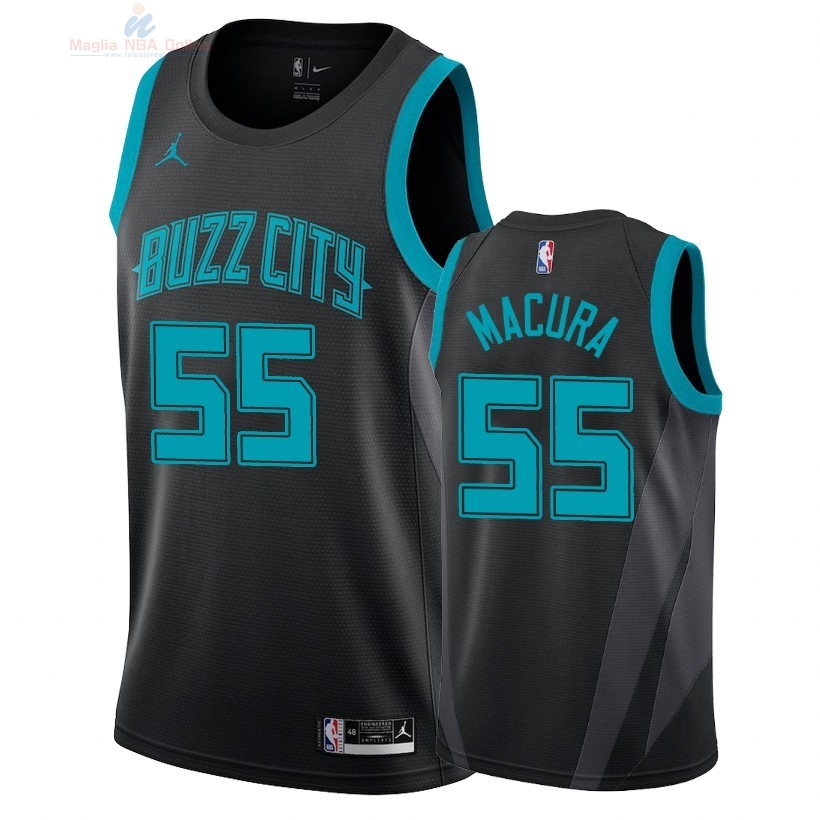 Acquista Maglia NBA Nike Charlotte Hornets #55 J. P. Macura Nike Nero Città 2018-19