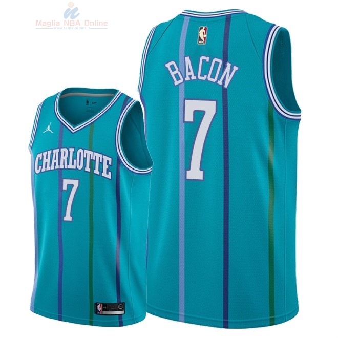Acquista Maglia NBA Nike Charlotte Hornets #7 Dwayne Bacon Retro Verde 2018