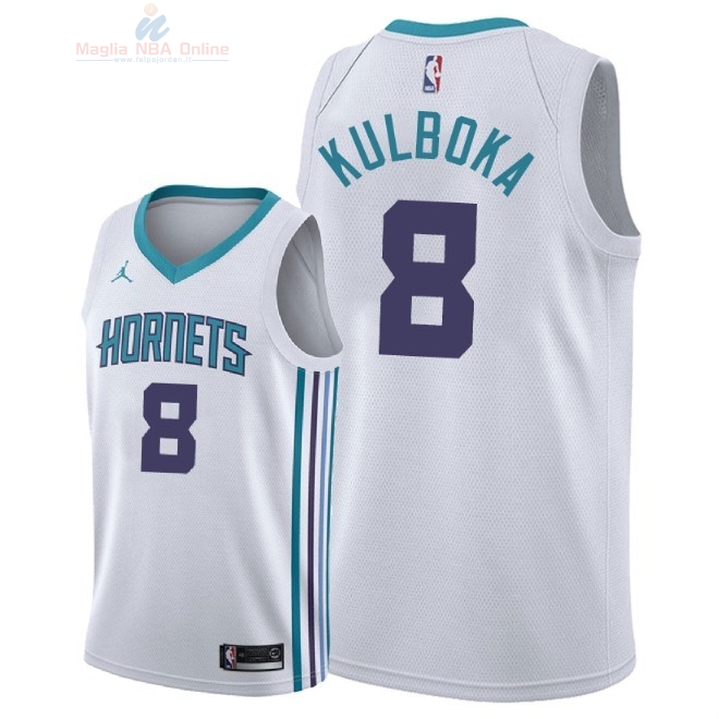 Acquista Maglia NBA Nike Charlotte Hornets #8 Arnoldas Kulboka Bianco Association 2018-19