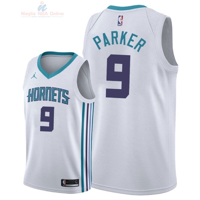 Acquista Maglia NBA Nike Charlotte Hornets #9 Tony Parker Bianco Association 2018