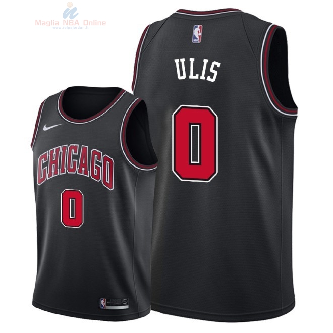 Acquista Maglia NBA Nike Chicago Bulls #0 Tyler Ulis Nero Statement 2018