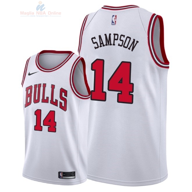Acquista Maglia NBA Nike Chicago Bulls #14 JaKarr Sampson Bianco Association 2018