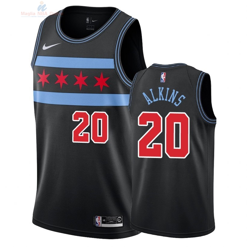 Acquista Maglia NBA Nike Chicago Bulls #20 Rawle Alkins Nike Nero Città 2018-19