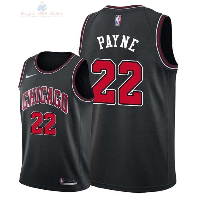 Acquista Maglia NBA Nike Chicago Bulls #22 Cameron Payne Nero Statement 2018