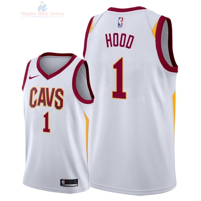 Acquista Maglia NBA Nike Cleveland Cavaliers #1 Rodney Hood Bianco Association 2018