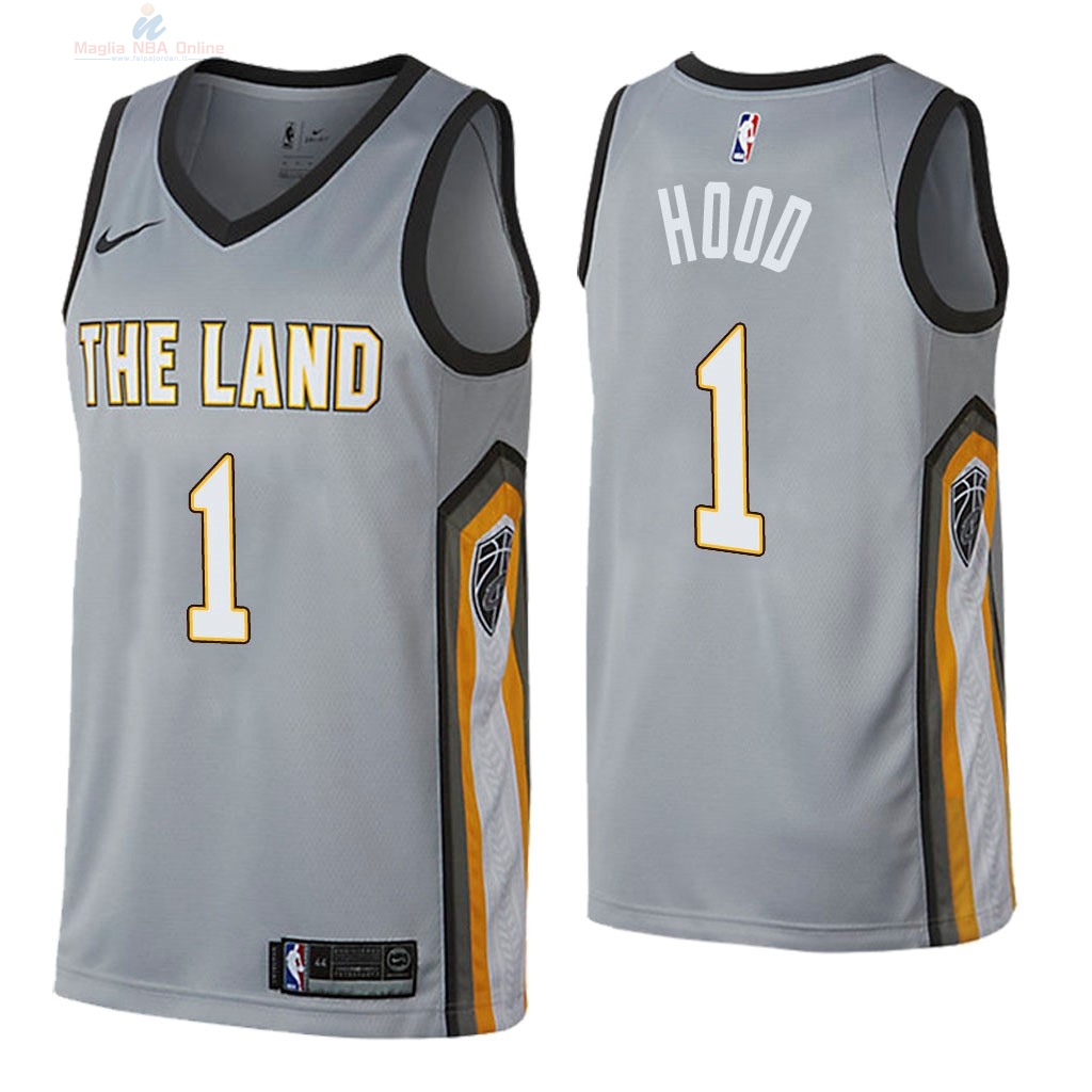 Acquista Maglia NBA Nike Cleveland Cavaliers #1 Rodney Hood Nike Grigio Città 2018