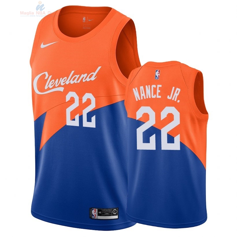 Acquista Maglia NBA Nike Cleveland Cavaliers #22 Larry Nance Jr Nike Blu Città 2018-19