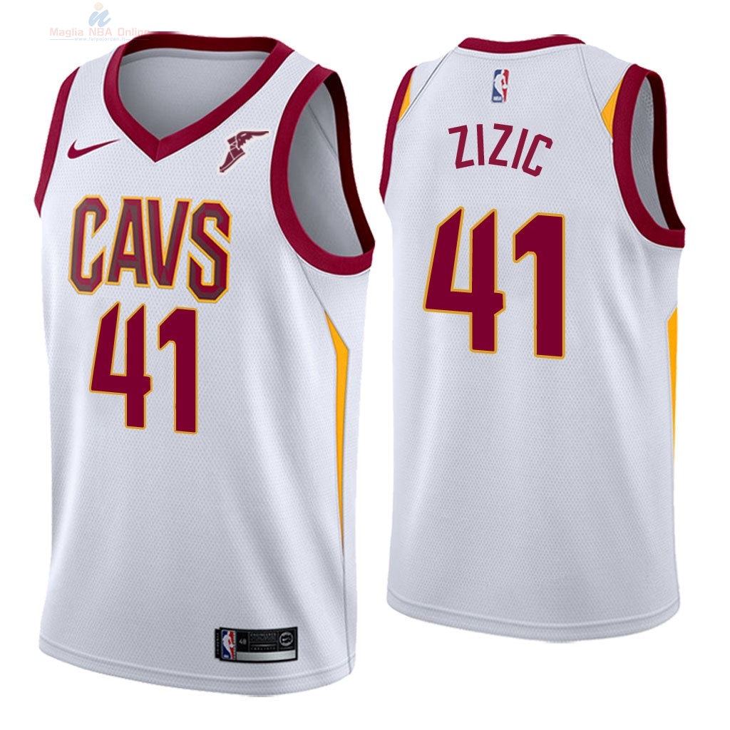 Acquista Maglia NBA Nike Cleveland Cavaliers #41 Ante Zizic Bianco 2018