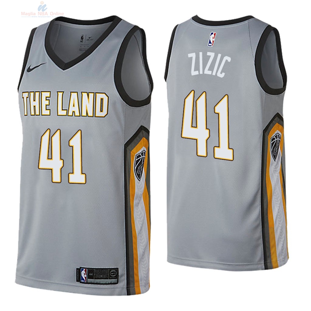 Acquista Maglia NBA Nike Cleveland Cavaliers #41 Ante Zizic Nike Grigio Città 2018