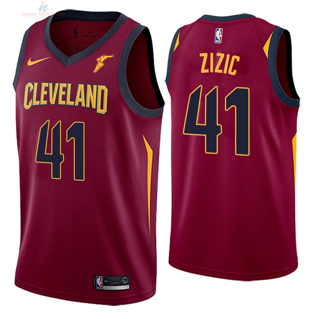 Acquista Maglia NBA Nike Cleveland Cavaliers #41 Ante Zizic Rosso 2018