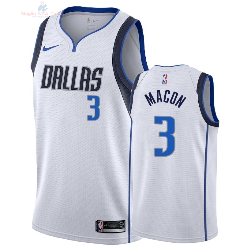 Acquista Maglia NBA Nike Dallas Mavericks #3 Daryl Macon Bianco Association 2018