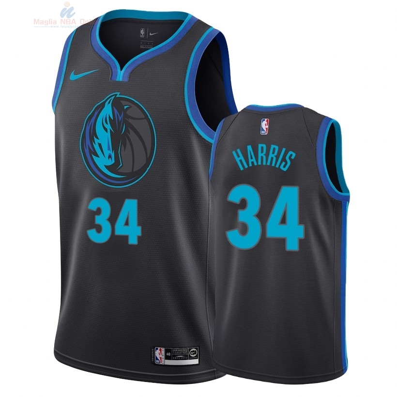 Acquista Maglia NBA Nike Dallas Mavericks #34 Devin Harris Nike Antracite Città 2018-19