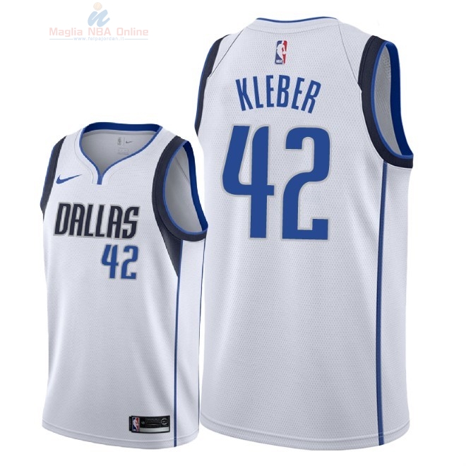 Acquista Maglia NBA Nike Dallas Mavericks #42 Maxi Kleber Bianco Association 2018